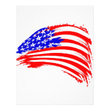 Usa-flag sketch letterhead design