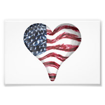 USA Flag Sketch Painting Photo