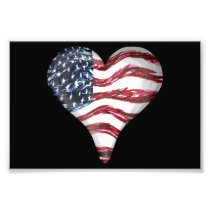 USA Flag Sketch Painting Photo