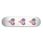 USA Flag Sketch Painting Skate Deck