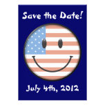 USA Flag Smiley Face Invitations