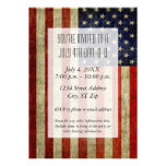 USA Flag with a vintage look Party Custom Announcements