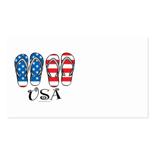 USA Flip Flops Business Card Template
