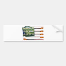 USA Golf Flag Bumper Stickers