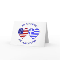 USA / Greek Country Ancestry Cards
