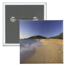 USA, Hawaii, Maui, Footprints in sand, Makena Pinback Button