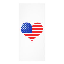 USA Heart Customized Rack Card