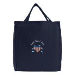 USA Heart Tote - Customize embroidered bags