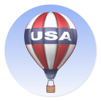 USA Hot Air Balloon Sticker