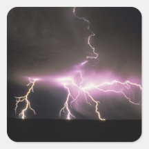 USA, Idaho. Lightning. Square Stickers
