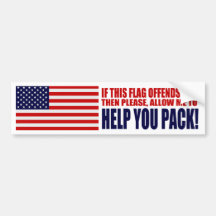USA If This Flag Offends You Bumper Stickers