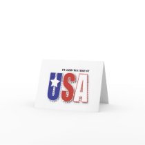 USA "In God We Trust" Note Card