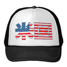 Usa Kanji Flag Hat