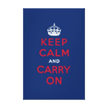 USA keep calm and carry on Stretched Canvas Prints