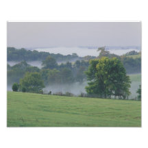 USA, Kentucky. Rolling hills of the Bluegrass Photographic Print