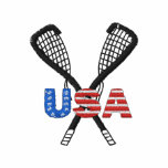 USA Lacrosse Embroidered Embroidered Polo Shirts