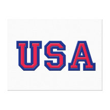 USA Logo Wall Canvas Gallery Wrapped Canvas