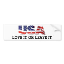 USA love it or leave it Bumper Sticker