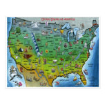USA Map Z Postcard