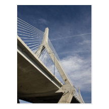 USA, Massachusetts, Boston. The Zakim Bridge. Post Card