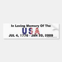 USA Memory Bumper Sticker