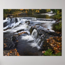 USA, Michigan, Upper Peninsula. Bond Falls and Posters