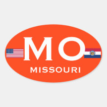 USA- Missouri European Oval Sticker