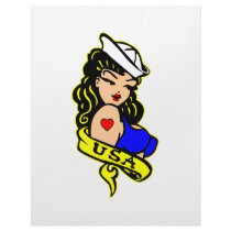 USA Navy Pinup Girl Personalized Letterhead