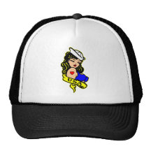 USA Navy Pinup Girl Trucker Hat