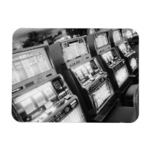 USA, Nevada, Las Vegas: Casino Slot Machines / Rectangular Magnet