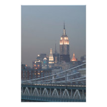 USA, New York City, View of Manhattan Bridge, Photograph