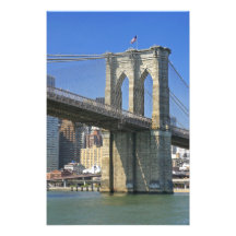 USA, New York, New York City. Brooklyn Bridge Photo Print