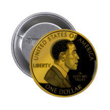 USA Obama Coin Button