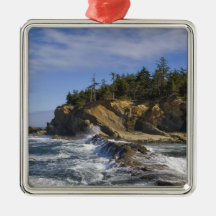 USA, Oregon, coastline Christmas Ornaments