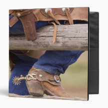 USA, Oregon, Seneca, Ponderosa Ranch. Cowboy Vinyl Binder