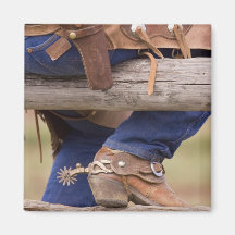 USA, Oregon, Seneca, Ponderosa Ranch. Cowboy Magnets