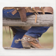 USA, Oregon, Seneca, Ponderosa Ranch. Cowboy Mouse Pad