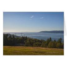 USA, Oregon, Washington, bridge over Columbia Greeting Cards