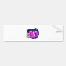USA Patchwork Bumper Stickers