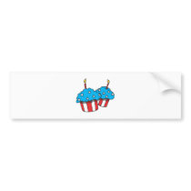 USA patriotic cupcakes Bumper Sticker