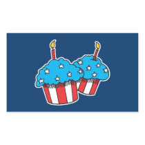 USA patriotic cupcakes Rectangular Stickers
