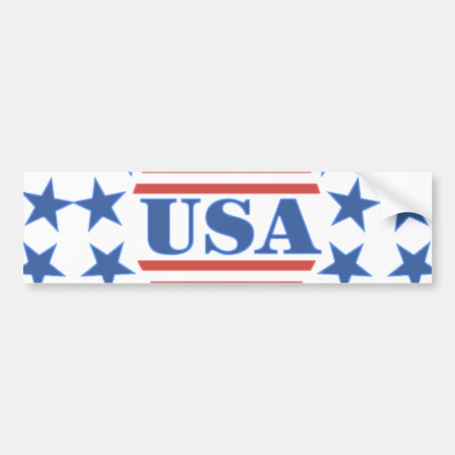 USA Patriotic Stars and Stripes Bumper Stickers