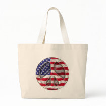 USA Peace Flag Canvas Bag
