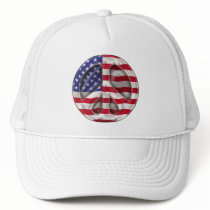 USA Peace Flag Mesh Hat