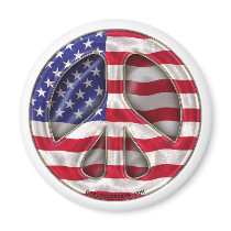 USA Peace Flag Fridge Magnet
