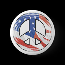 USA Peace Sign Button buttons