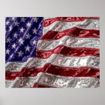 USA Rubberized Flag Posters