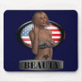 USA Sexy Pinup Girl Next Door Patriotic Mousepad