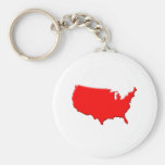 USA-shape-beds-A4 Key Chain