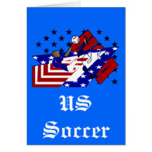 USA soccer Bicycle kick futbol lovers gifts Greeting Card